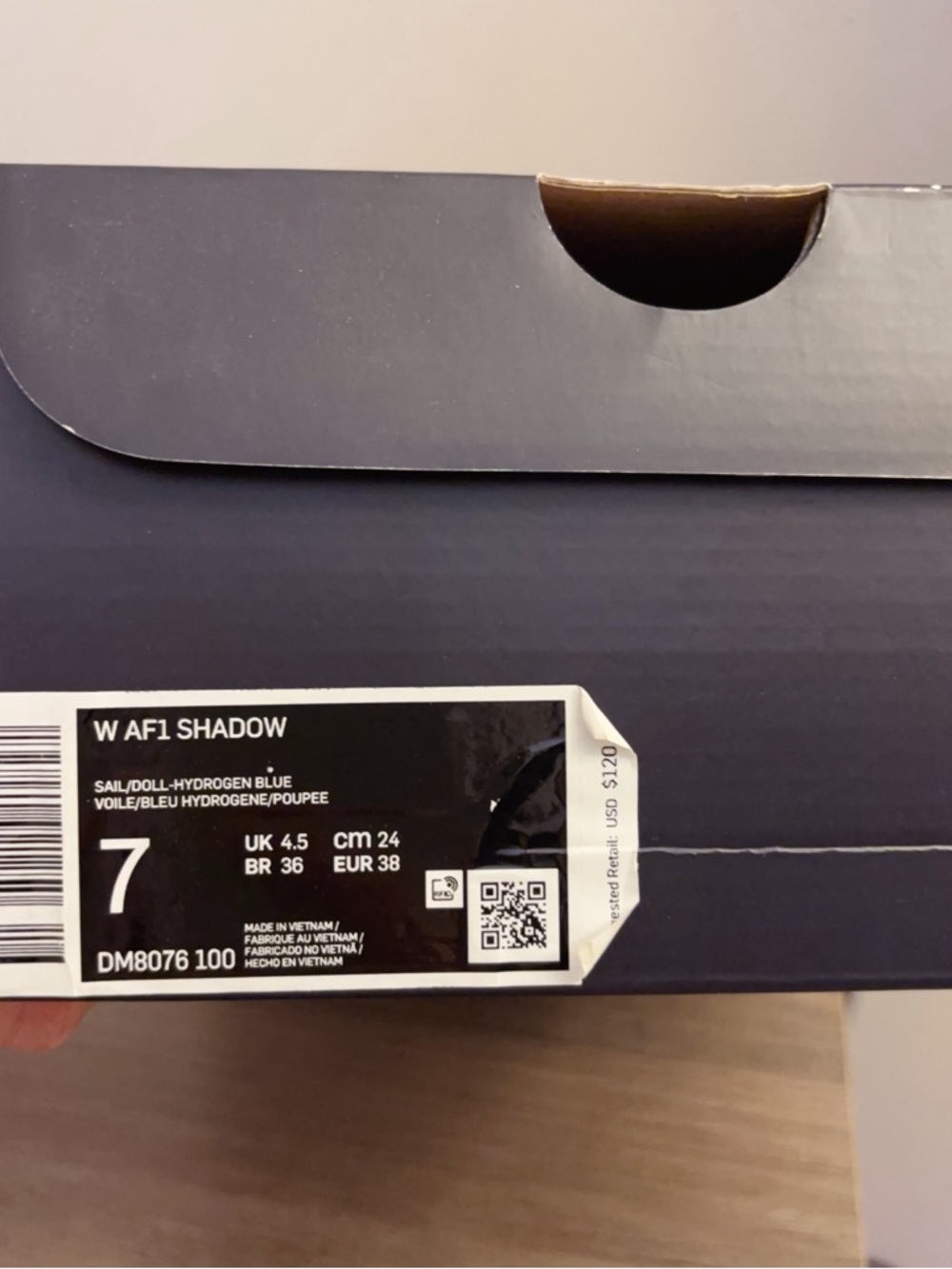 Nike Air Force 1 Shadow 'Patchwork' Women's SIZE US 7 Style DM8076 100 - Picture 8 of 9